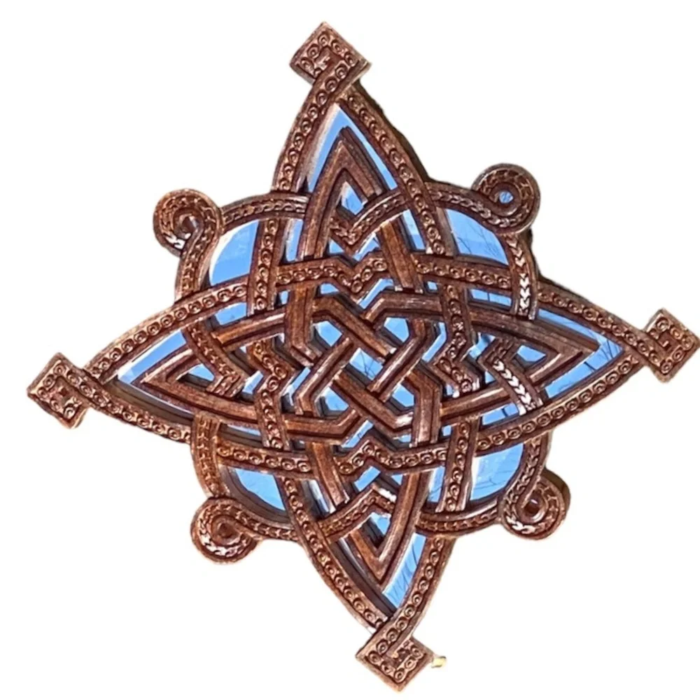 Wall Art Celtic detailed design with mirrored Small 10”